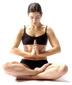 a woman in yoga pose